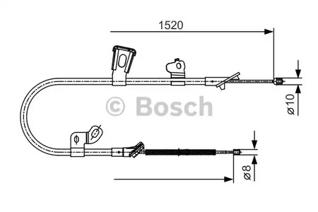 Трос стояночного тормоза BOSCH 1 987 477 918