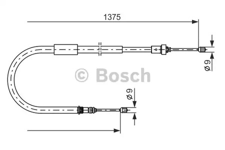 Трос стояночного тормоза BOSCH 1 987 477 967