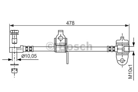 Тормозной шланг BOSCH 1 987 481 070