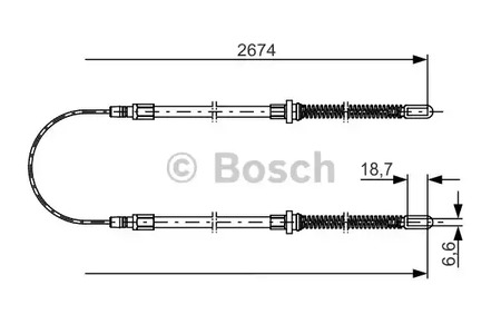 Трос стояночная тормозная система BOSCH 1 987 482 148