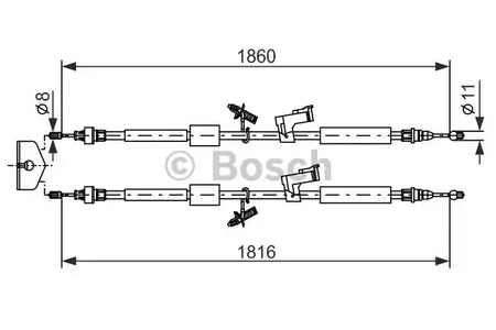 Трос стояночного тормоза BOSCH 1 987 482 189