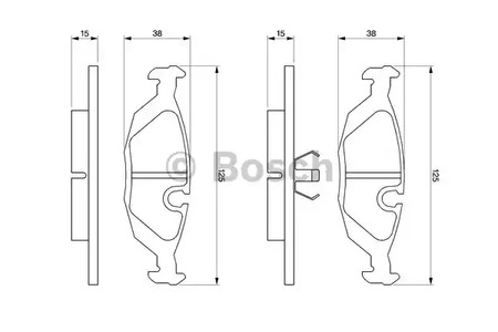 Комплект тормозных колодок дискового тормоза BOSCH 0 986 460 996