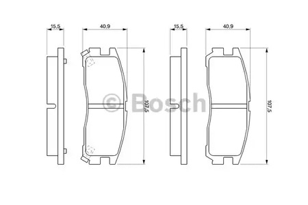 Комплект тормозных колодок дискового тормоза BOSCH 0 986 461 145