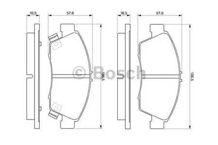 Комплект тормозных колодок дискового тормоза BOSCH 0 986 461 759