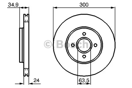 Тормозной диск BOSCH 0 986 479 048