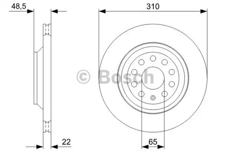 Тормозной диск BOSCH 0 986 479 303