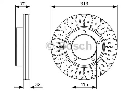 Тормозной диск BOSCH 0 986 479 567