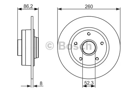 Тормозной диск BOSCH 0 986 479 684