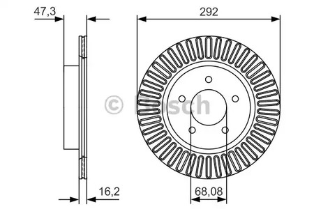 Диск тормозной BOSCH 0 986 479 D20