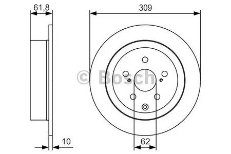 Тормозной диск BOSCH 0 986 479 T04