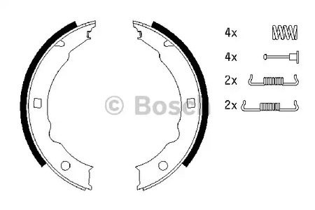 Комплект колодок стояночного тормоза BOSCH 0 986 487 579