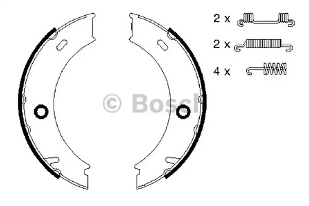 Комплект колодок стояночного тормоза BOSCH 0 986 487 611