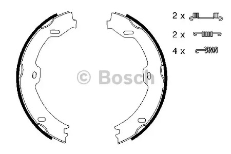 Комплект колодок стояночного тормоза BOSCH 0 986 487 666