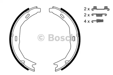 Комплект колодок стояночного тормоза BOSCH 0 986 487 723