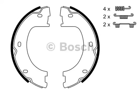 Комплект колодок стояночного тормоза BOSCH 0 986 487 751