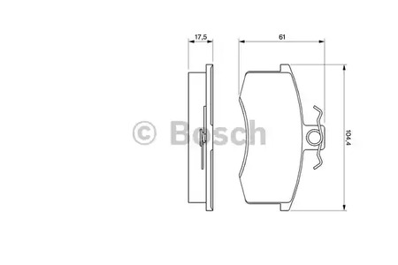 Комплект тормозных колодок дискового тормоза BOSCH 0 986 491 700