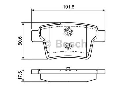 Комплект тормозных колодок дискового тормоза BOSCH 0 986 494 076