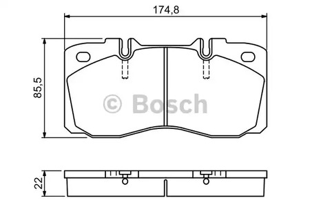 Комплект тормозных колодок дискового тормоза BOSCH 0 986 494 257