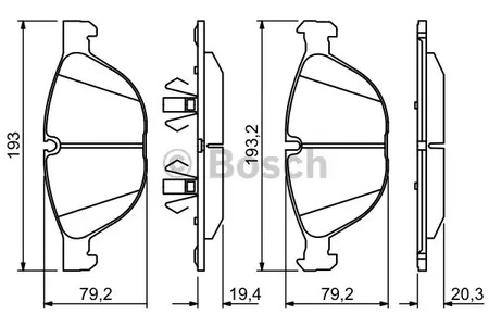 Комплект тормозных колодок дискового тормоза BOSCH 0 986 494 307