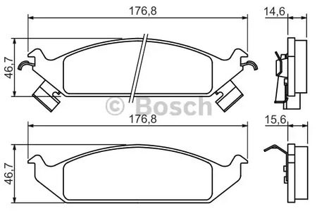 Комплект тормозных колодок дискового тормоза BOSCH 0 986 494 313
