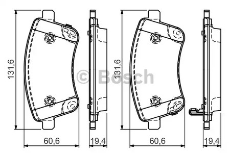 Колодки тормозные дисковые BOSCH 0 986 494 552