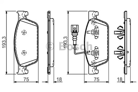 Комплект тормозных колодок дискового тормоза BOSCH 0 986 494 553
