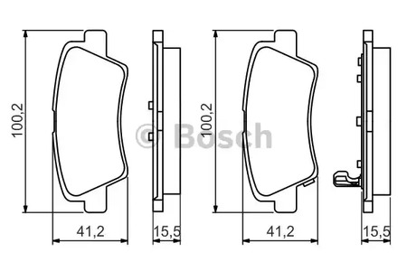 Комплект тормозных колодок дискового тормоза BOSCH 0 986 494 557