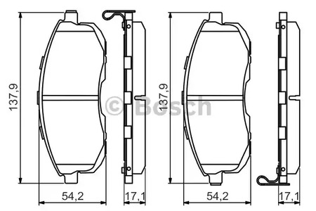 Комплект тормозных колодок дискового тормоза BOSCH 0 986 494 572