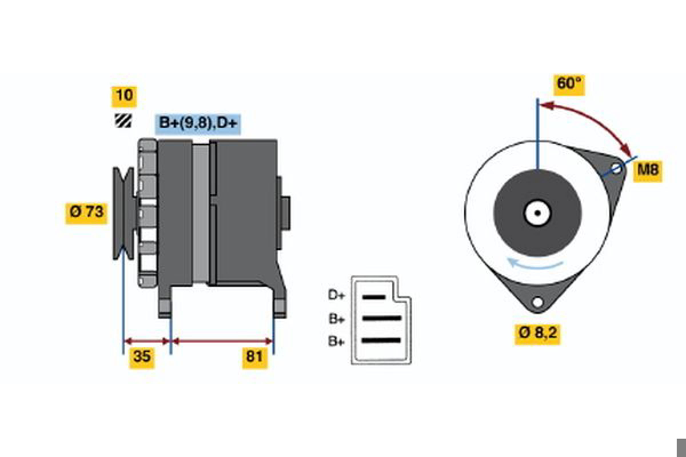 Генератор BOSCH 9120144290