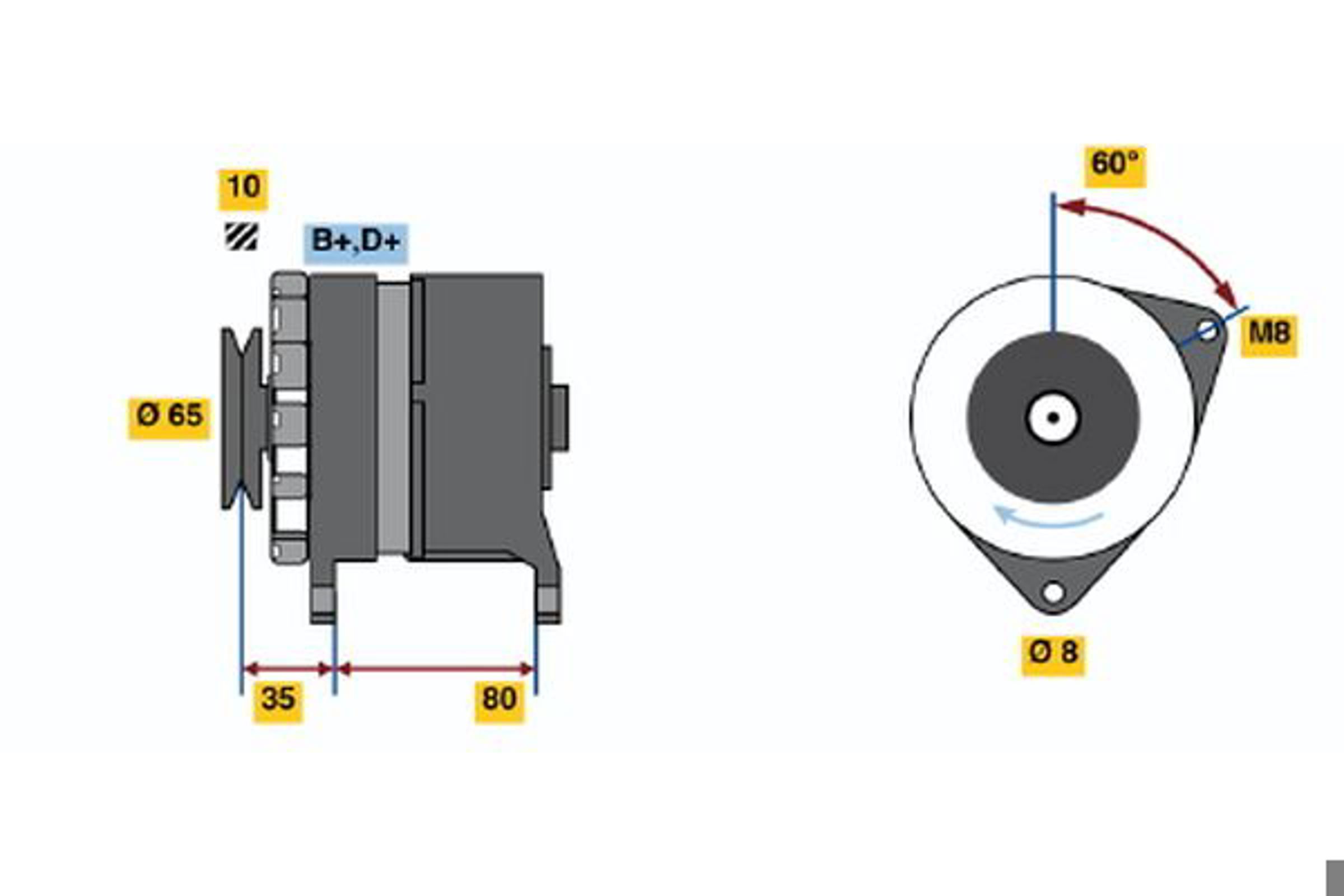 Генератор BOSCH 9120334324