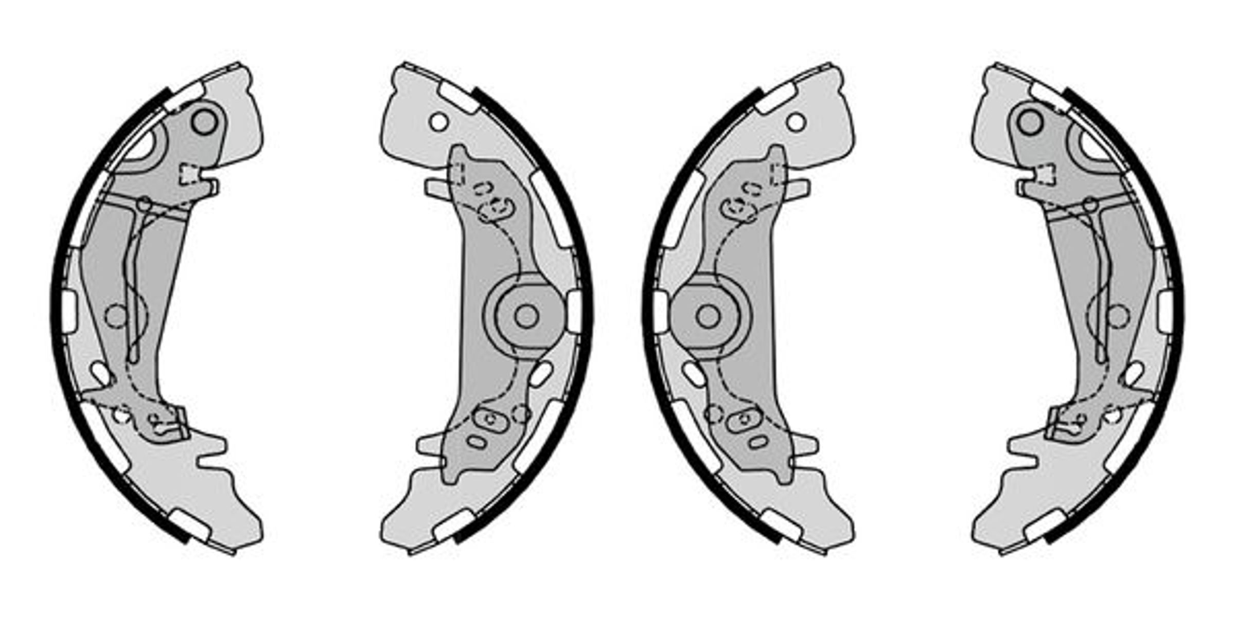 Колодки тормозные барабанные BOSCH F026008029
