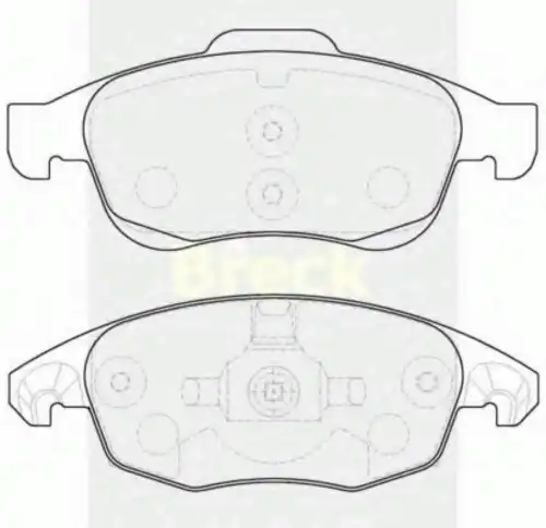 Колодки тормозные дисковые BRECK 24538 00 701 00