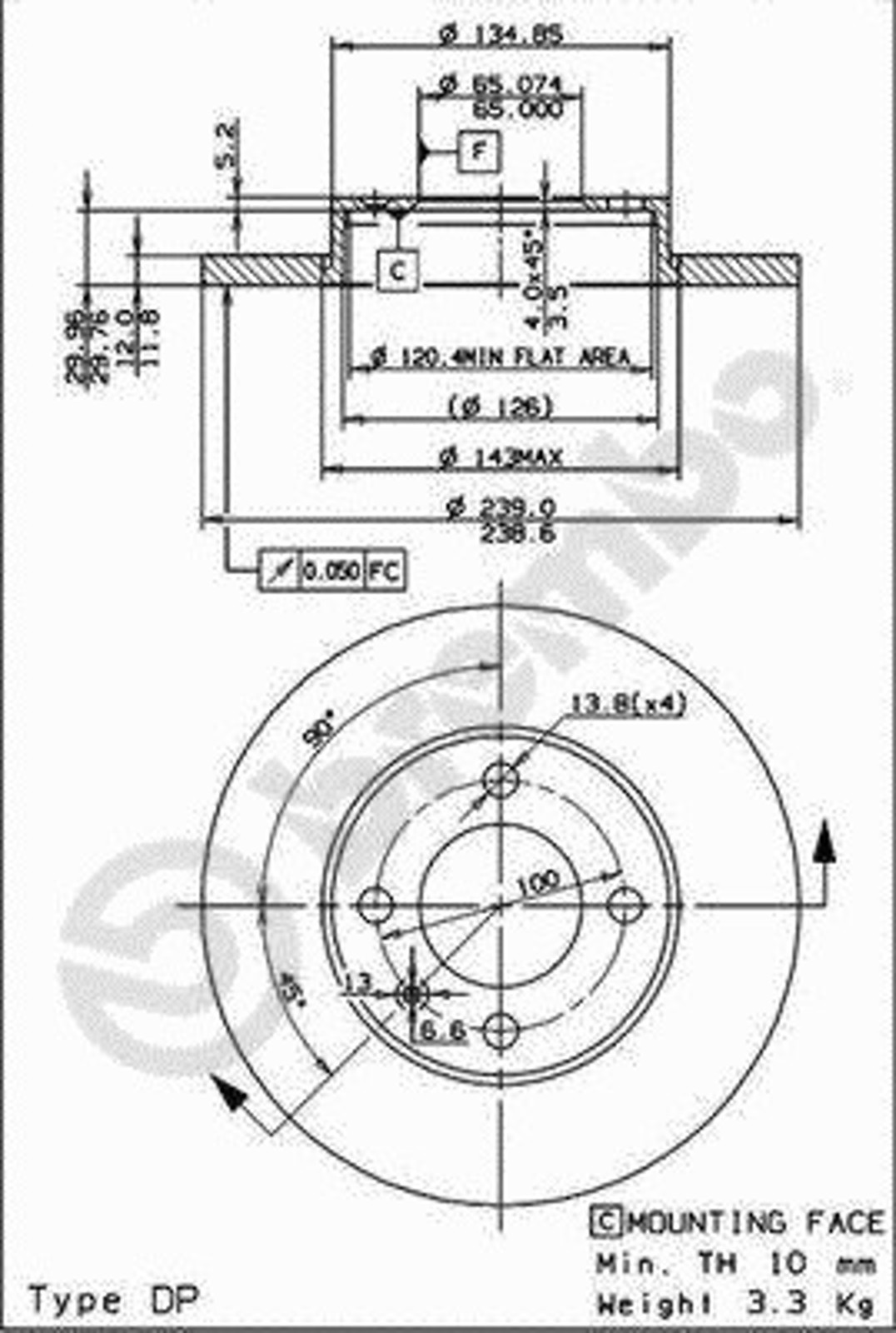 Диск тормозной BRECO BS 7177