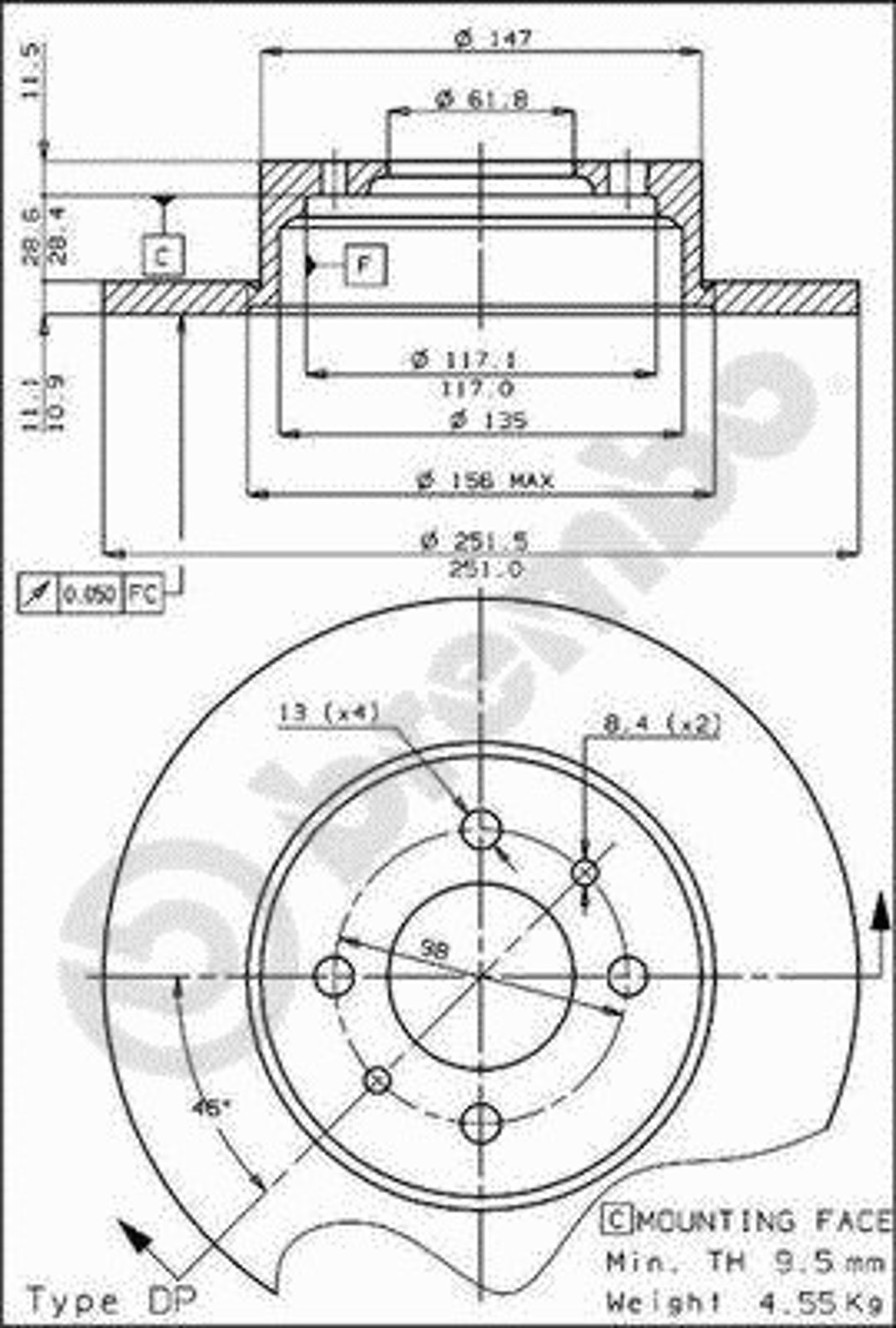 Диск тормозной BRECO BS 7210