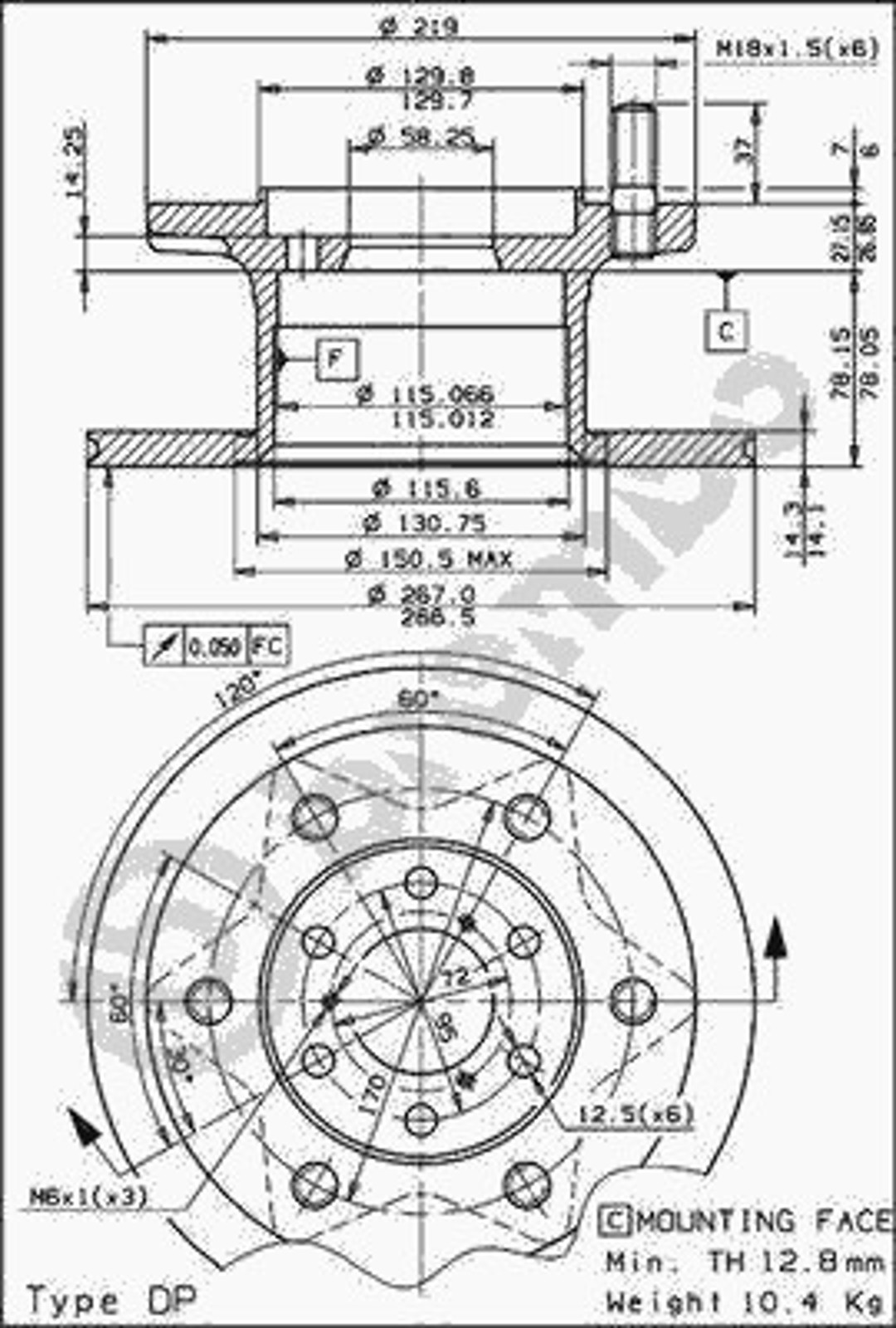 Диск тормозной BRECO BS 7229