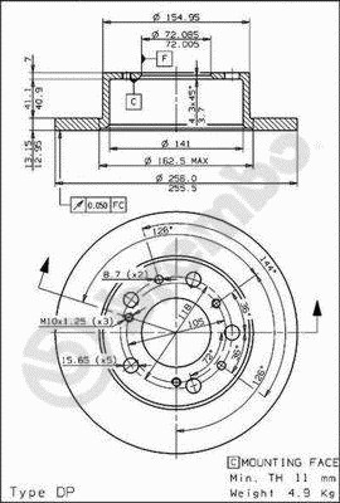 Диск тормозной BRECO BS 7276
