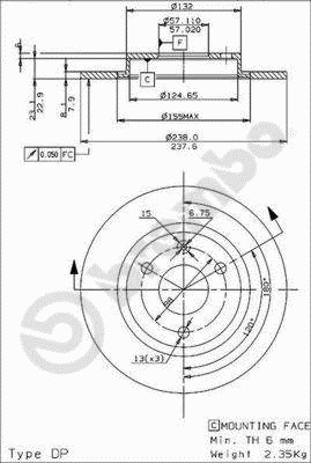Диск тормозной BRECO BS 7358