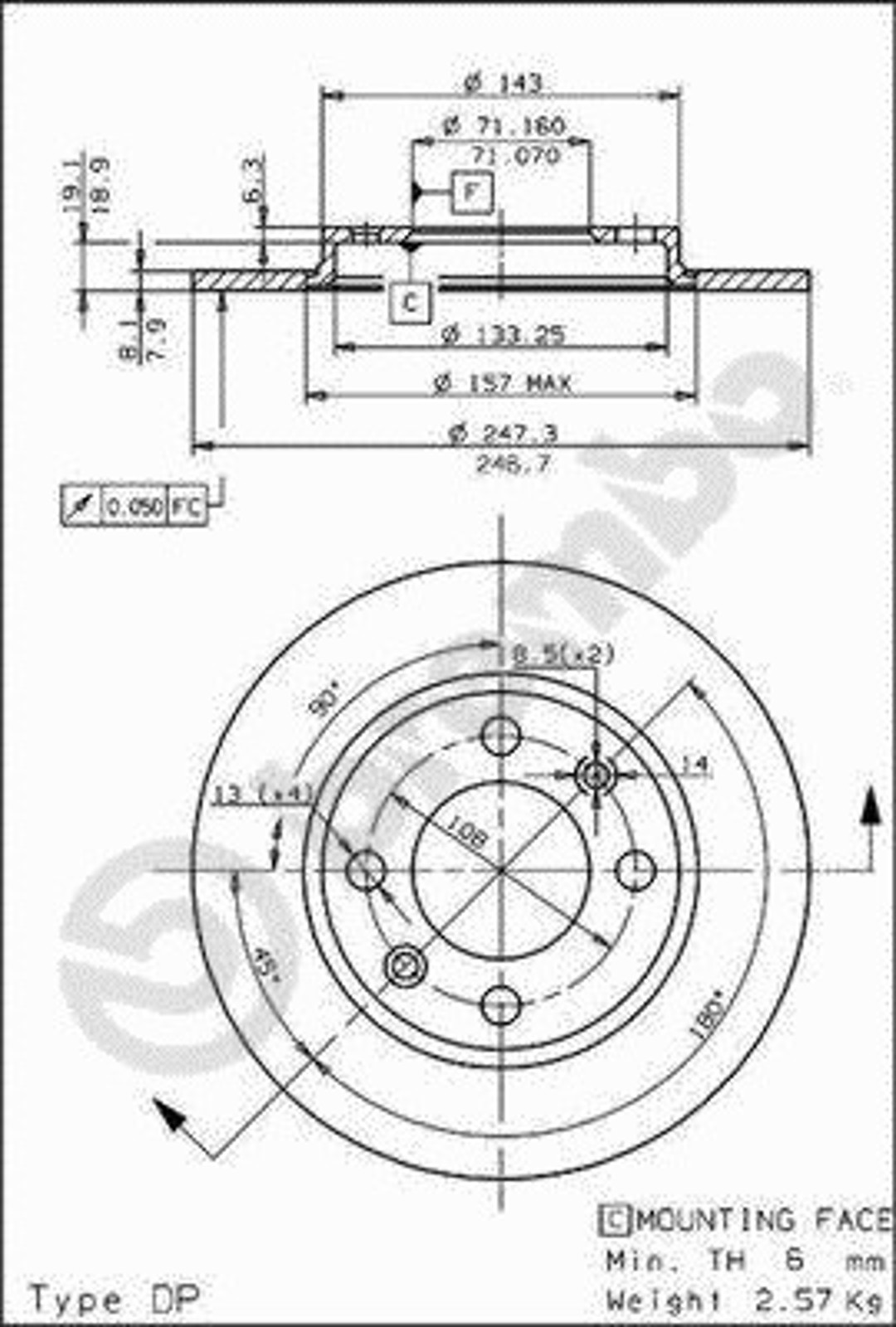 Диск тормозной BRECO BS 7408