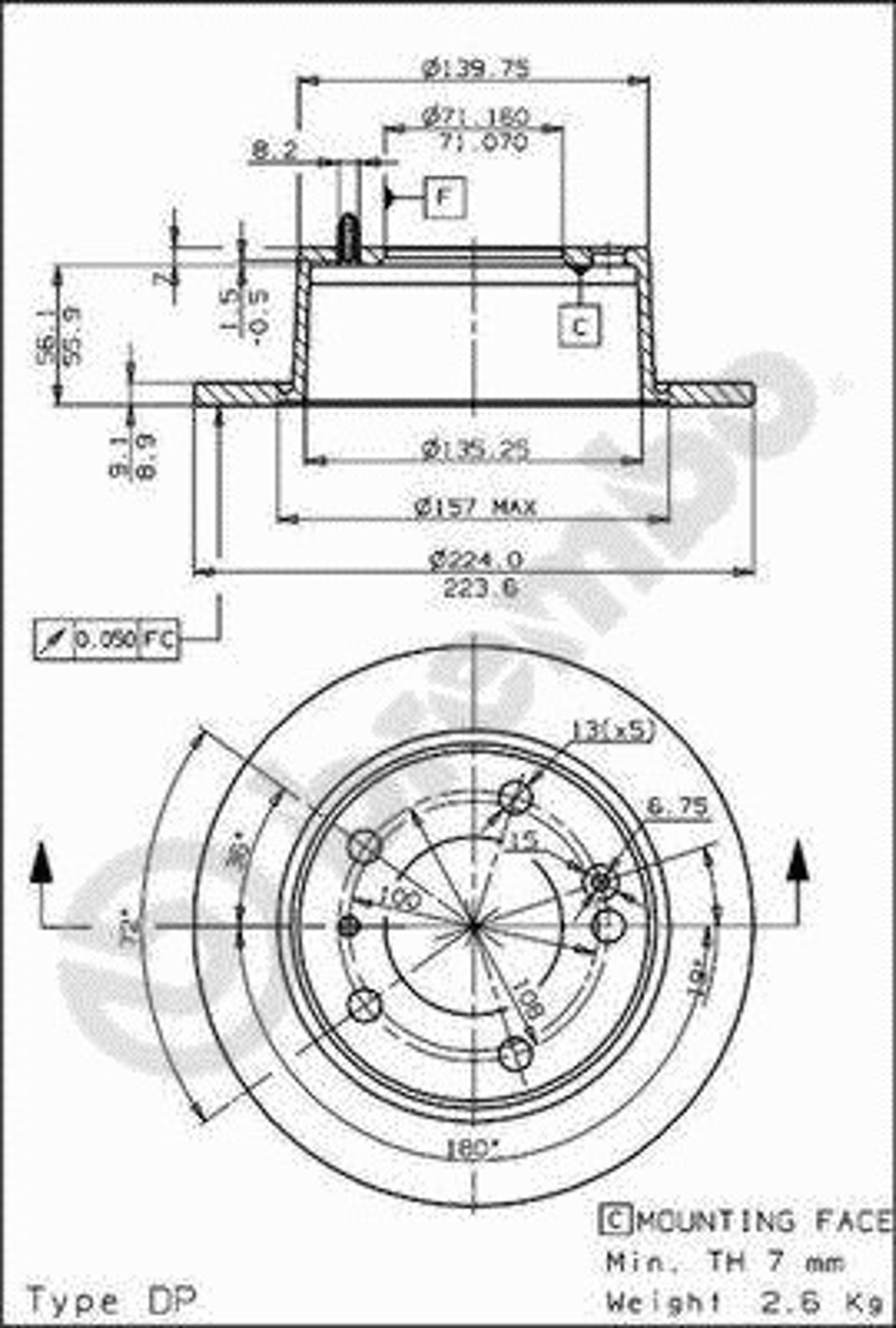 Диск тормозной BRECO BS 7410