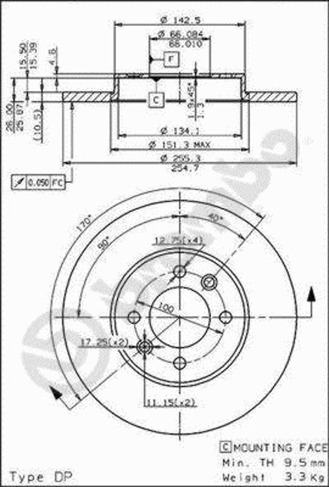 Диск тормозной BRECO BS 7442