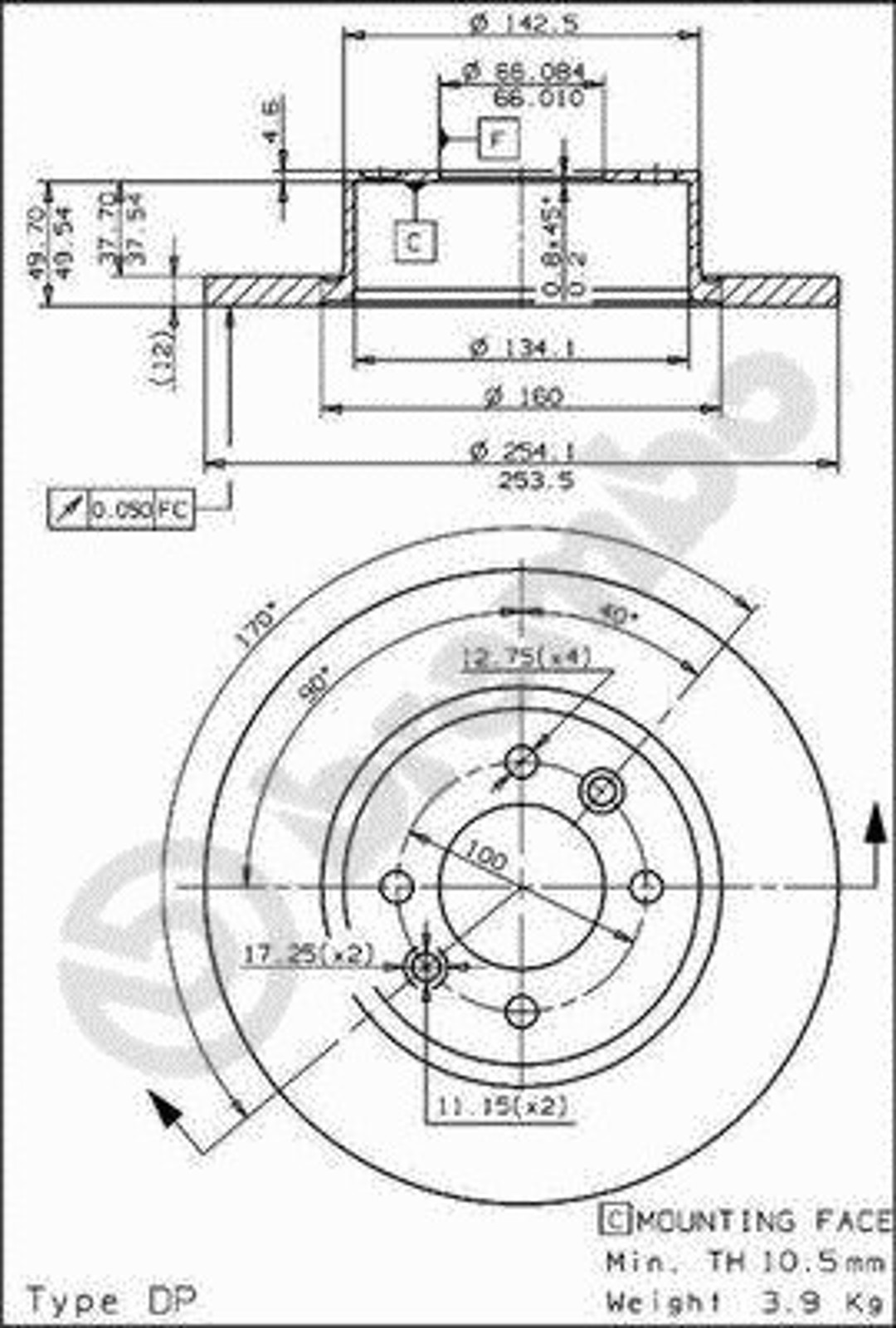 Диск тормозной BRECO BS 7449