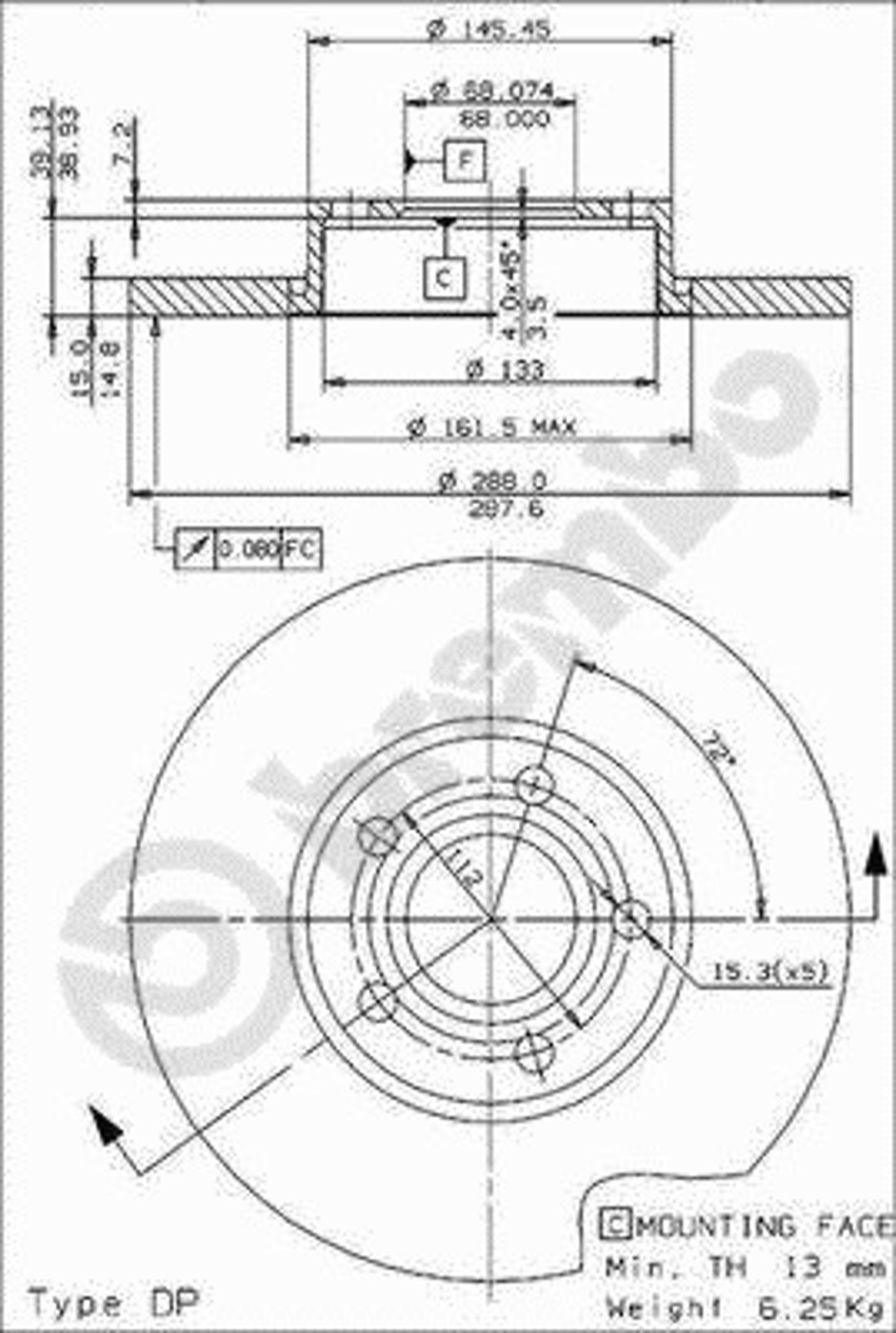 Диск тормозной BRECO BS 7463