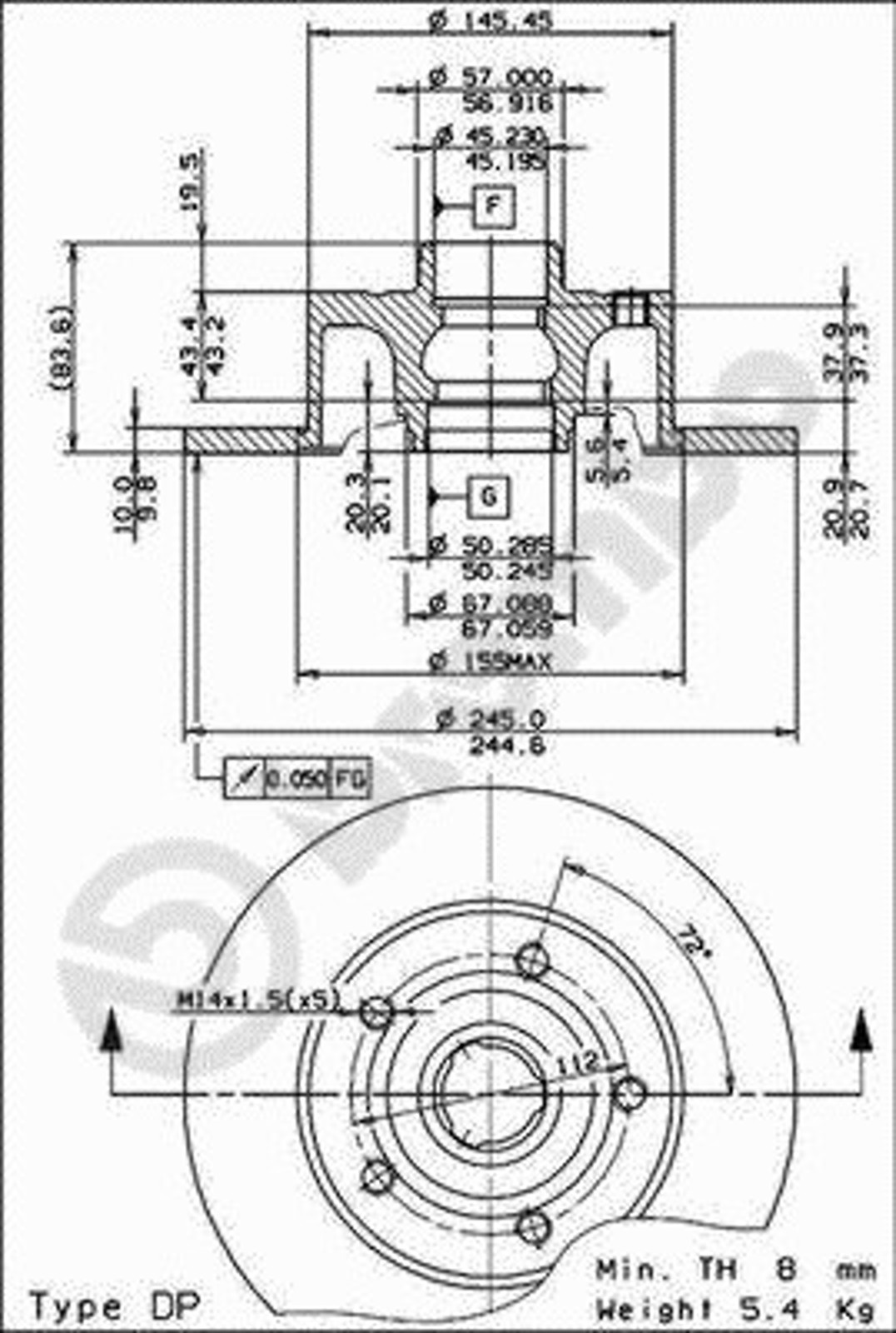 Диск тормозной BRECO BS 7529