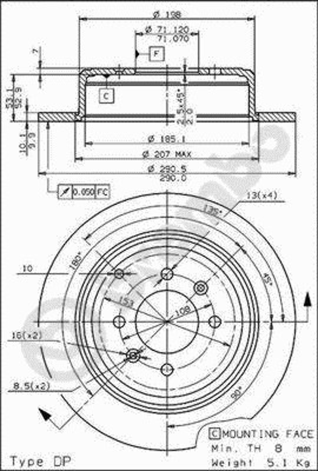 Диск тормозной BRECO BS 7537