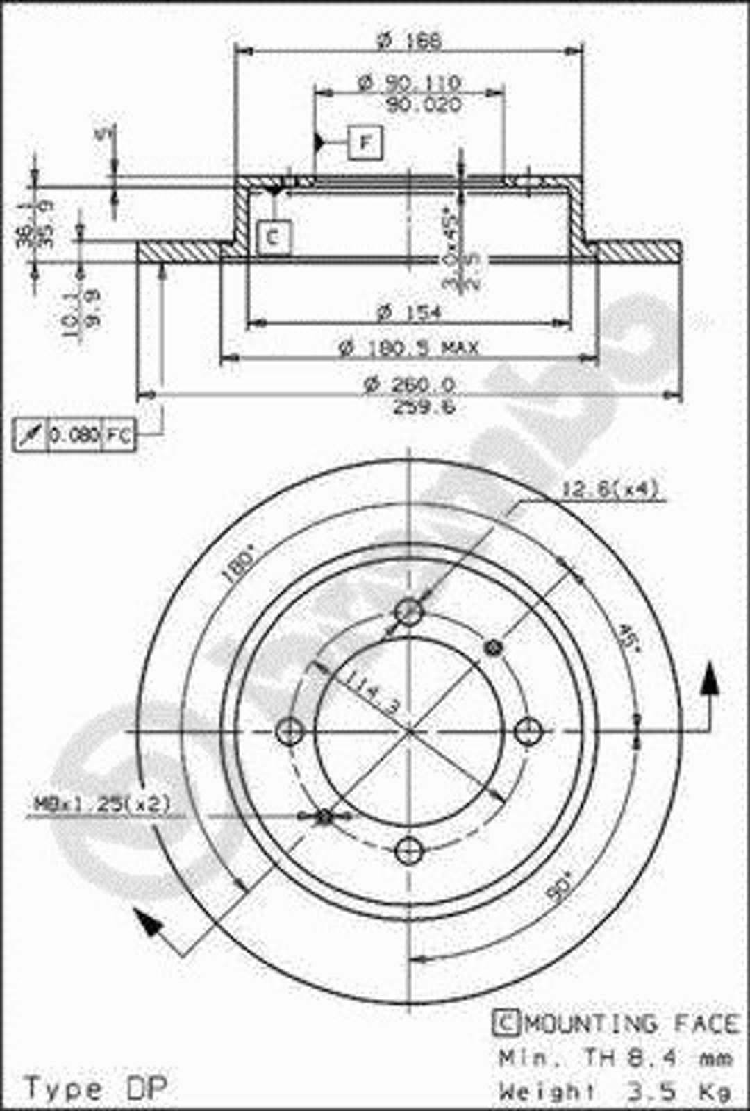 Диск тормозной BRECO BS 7544