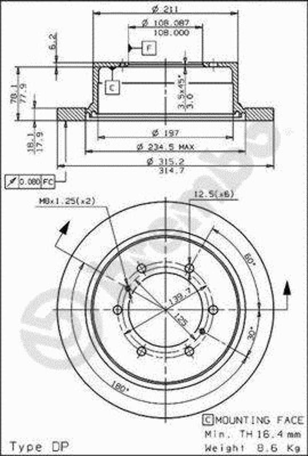 Диск тормозной BRECO BS 7551