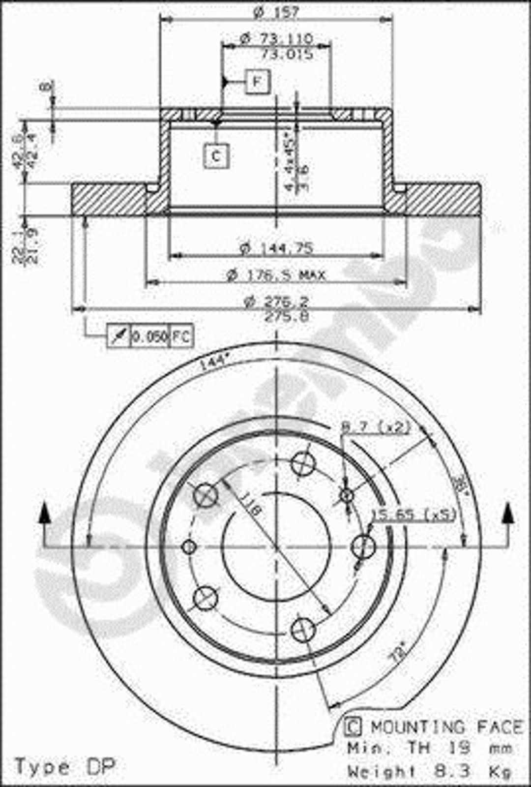 Диск тормозной BRECO BS 7580