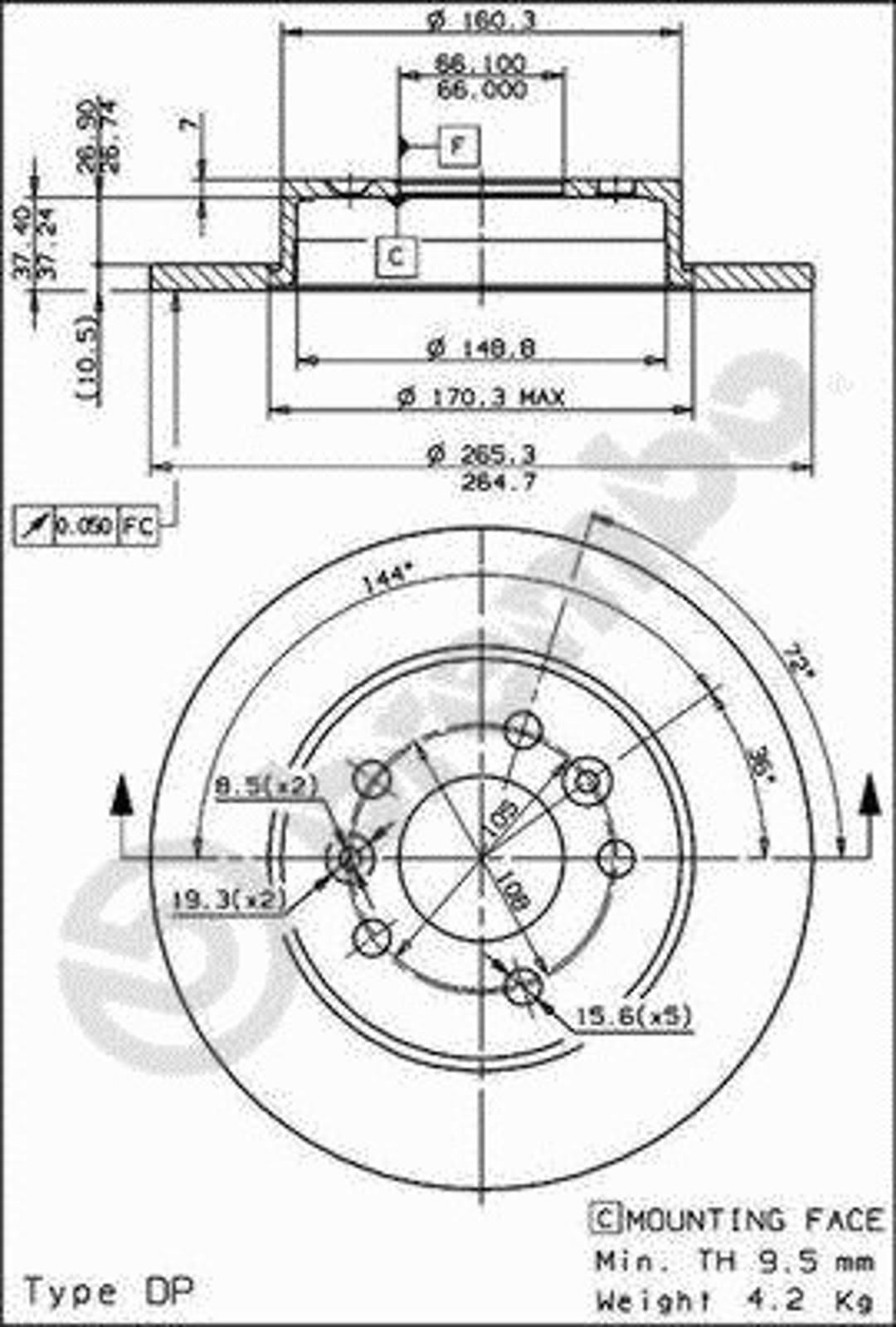 Диск тормозной BRECO BS 7594