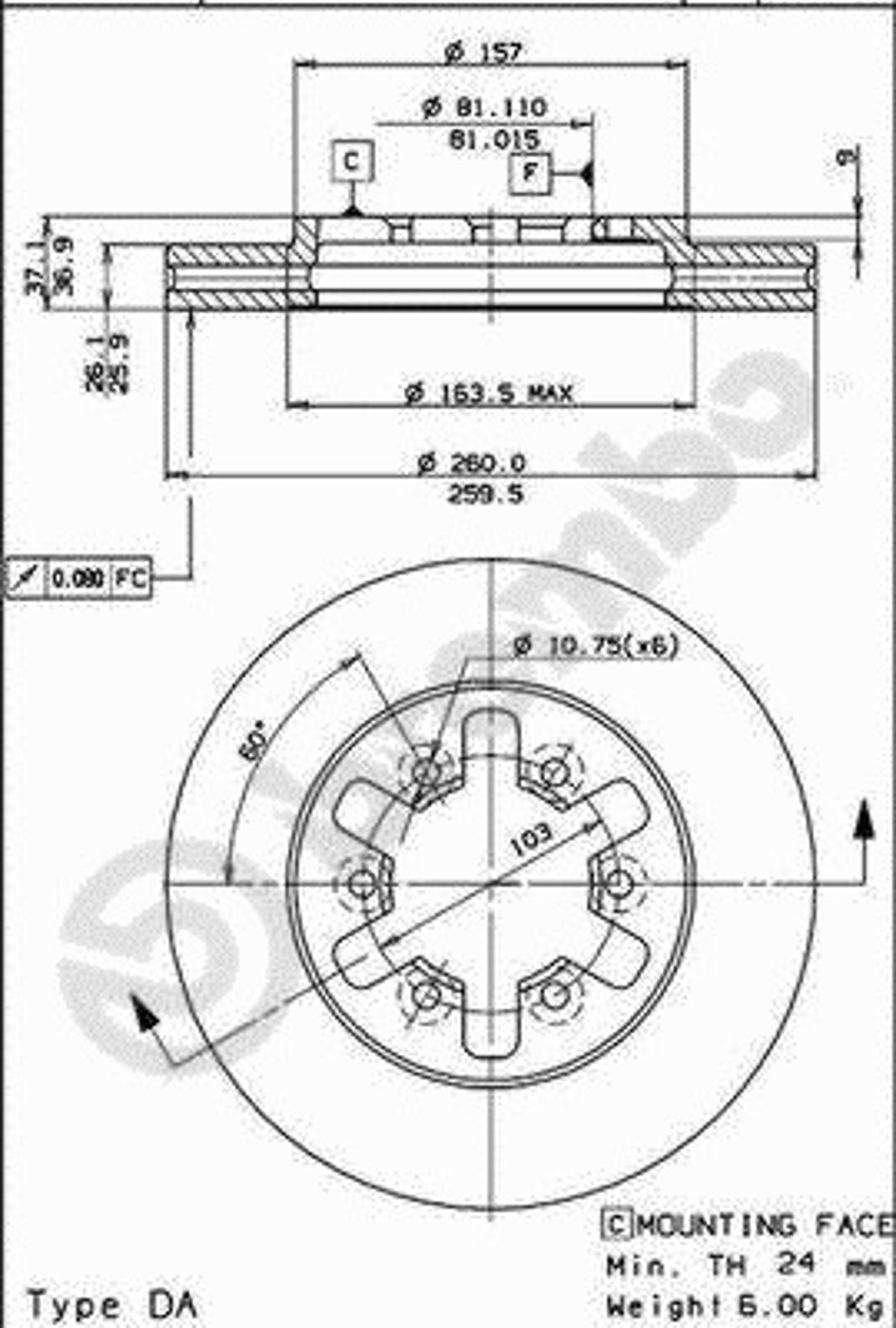 Диск тормозной BRECO BS 7988