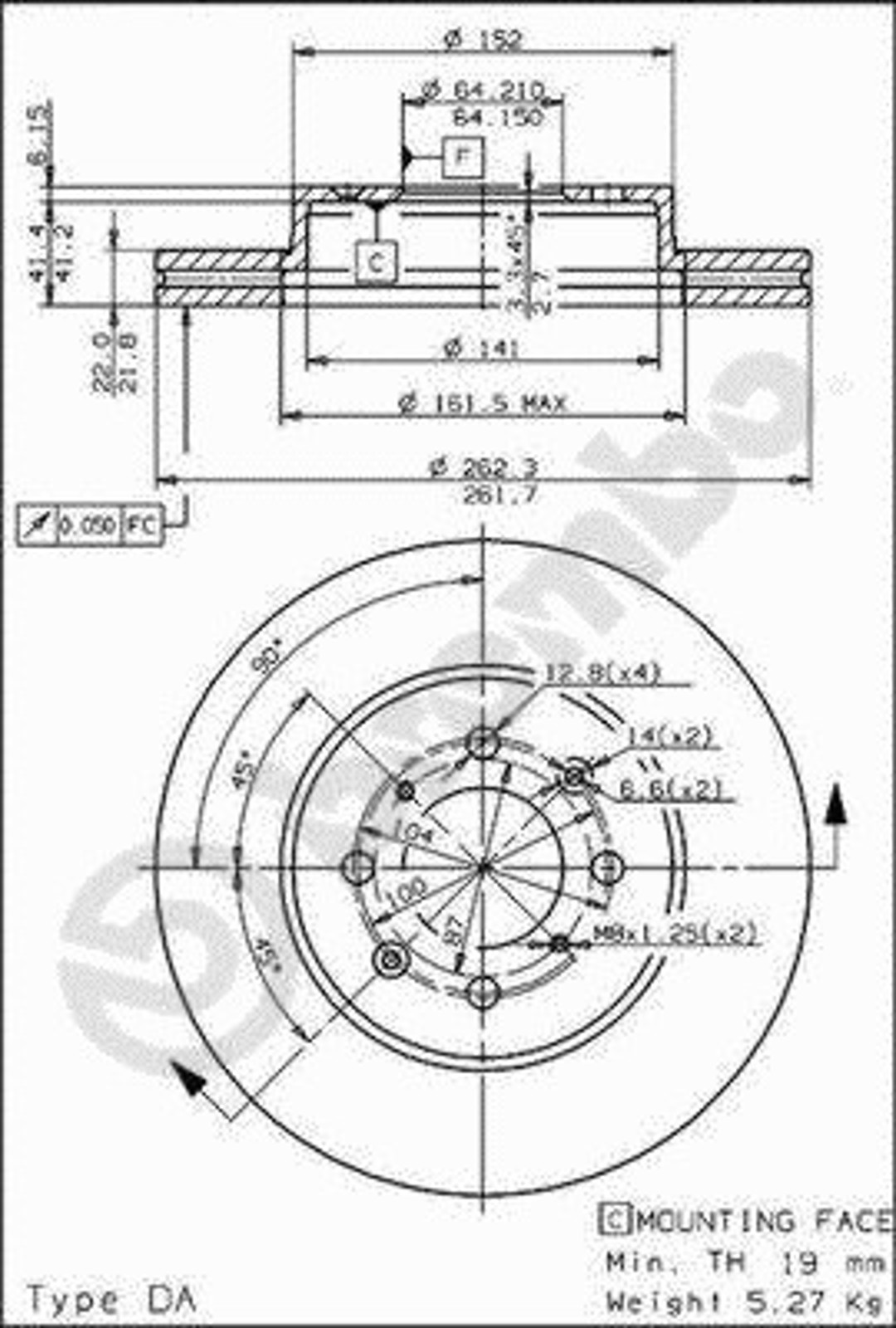 Диск тормозной BRECO BS 8031